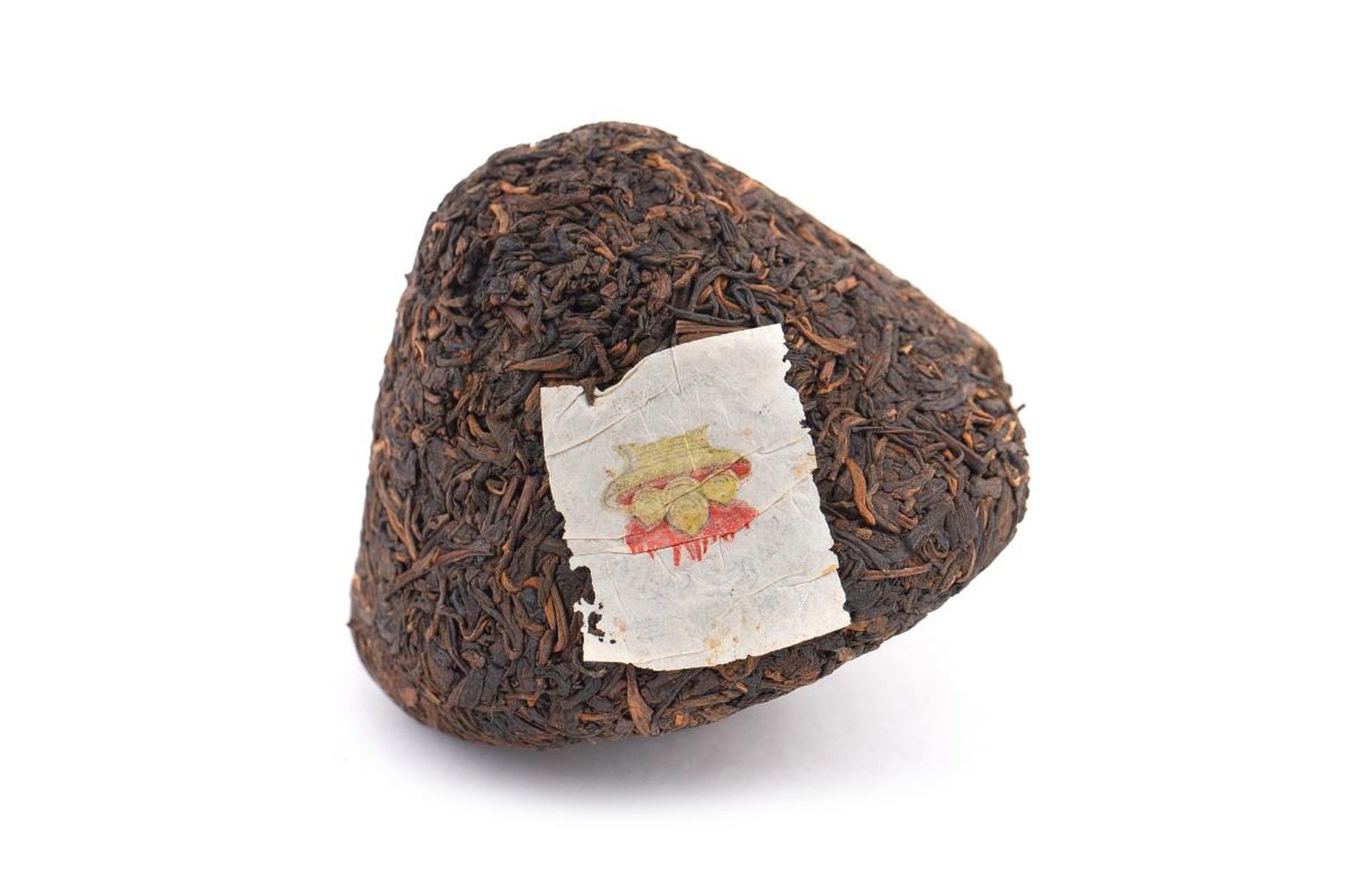 Прессованный шу пуэр - Шу пуэр 2004 г. марки "Священное пламя" завода "Сягуань" гриб 250 г