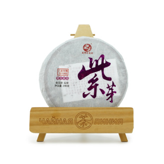 Прессованный шэн пуэр - Пурпурный шэн пуэр 2019 г. "Пурпурные почки" завода "Чжоуши" 200 г