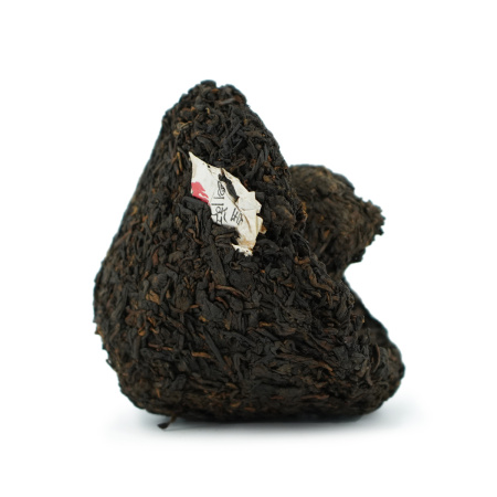 Прессованный шу пуэр - Шу пуэр 2010 г. марки "Священное пламя" завода "Сягуань" гриб 250 г, 