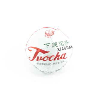 Прессованный шу пуэр - Шу пуэр 2019 г. "Сягуань точа" марки «Сосна и журавль» завода «Сягуань» гнездо 250 г., 