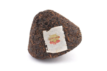 Прессованный шу пуэр - Шу пуэр 2004 г. марки "Священное пламя" завода "Сягуань" гриб 250 г, 