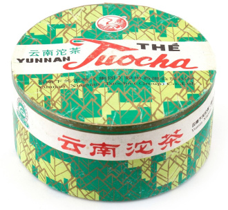 Прессованный шу пуэр - Шу пуэр 2007 г. «Люкс» марки "Сосна и журавль" завода "Сягуань" гнездо 100 г