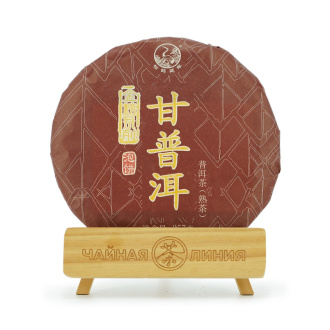 Прессованный шу пуэр - Шу пуэр 2019 г. завода "Сягуань" лепёшка 357 грамм