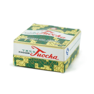 Прессованный шу пуэр - Шу пуэр 2010 г. "Гнездо Ся гуань" марки "Сосна и журавль" завода "Сягуань" гнездо 250 г