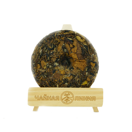 Белый чай Прессованный белый чай 2021 г. с вековых деревьев "Биндао Гушу Байча" марки "Кайшуньхао" 200 г