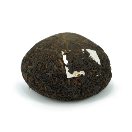 Прессованный шу пуэр - Шу пуэр 2010 г. "Гнездо Ся гуань" марки "Сосна и журавль" завода "Сягуань" гнездо 250 г, 