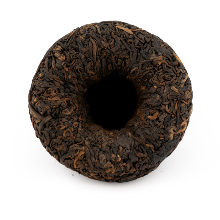 Прессованный шу пуэр - Шу пуэр 2024 г. "Pu er tou cha" марки завода "Сягуань" 250 гр, 